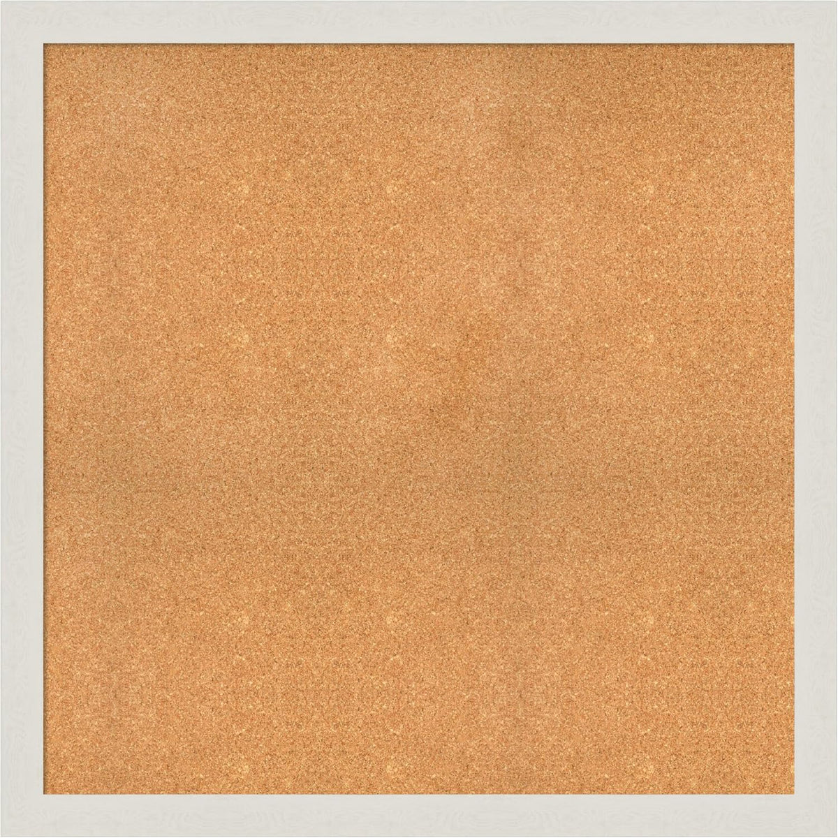 Amanti Art Natural Cork Board for Wall, 39x39 Vision Board with White Frame, Oversize Corkboard Office Decor for Home Organization, Country Rustic Corkboard Pinboard to Display Items for Home