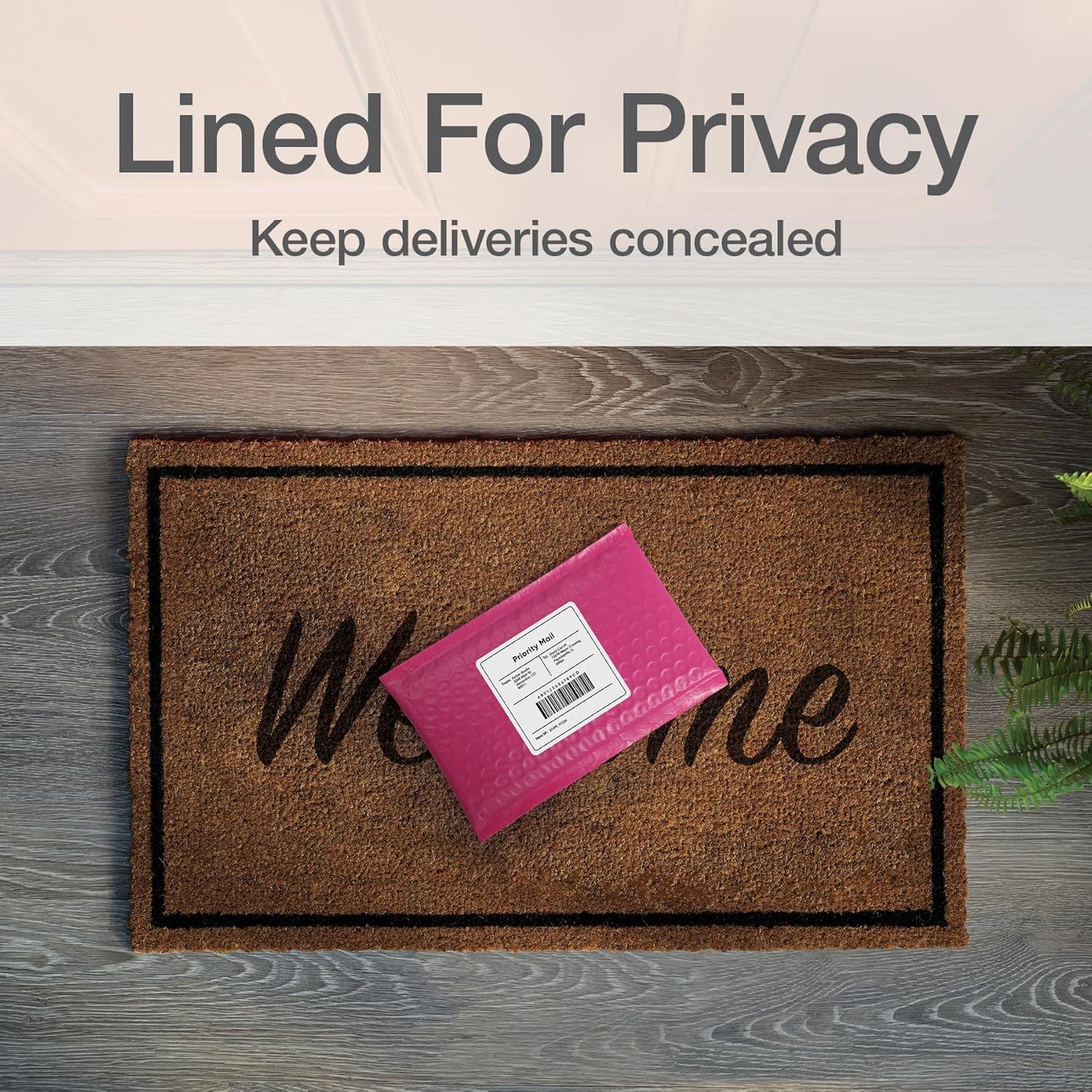 Quality Park Bubble Mailers, 4 x 8 Shipping Envelopes, Self-Seal, Small Pink Padded Envelopes, Redi-Strip Peel Off Closure, 50 Per Box (QUA85917)