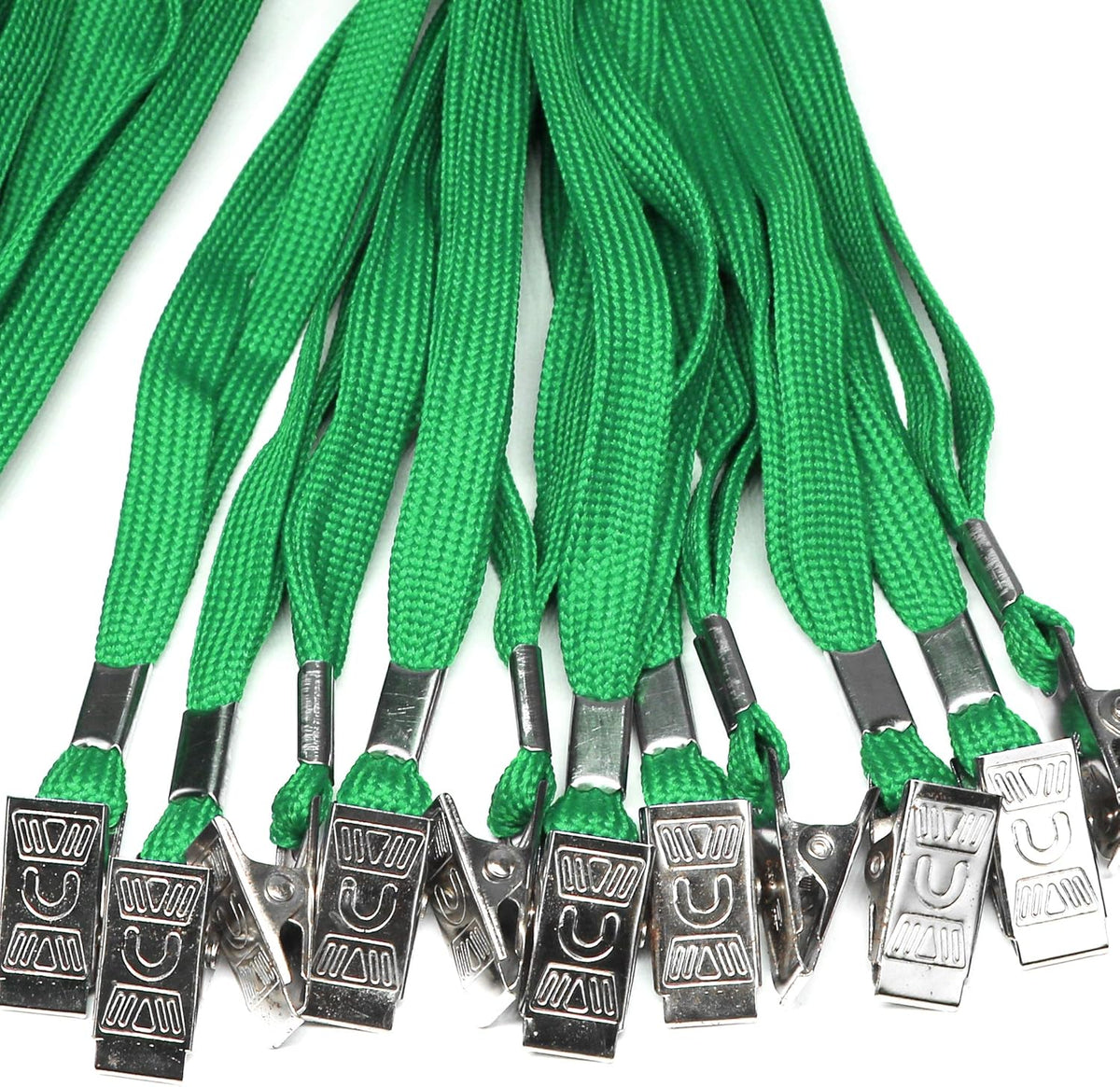 Ollain Badge Lanyards Neck Bulk Cruise Lanyards Lanyard with Clip for ID Card Name Tags Badge Holders (Green, 50 Pack)