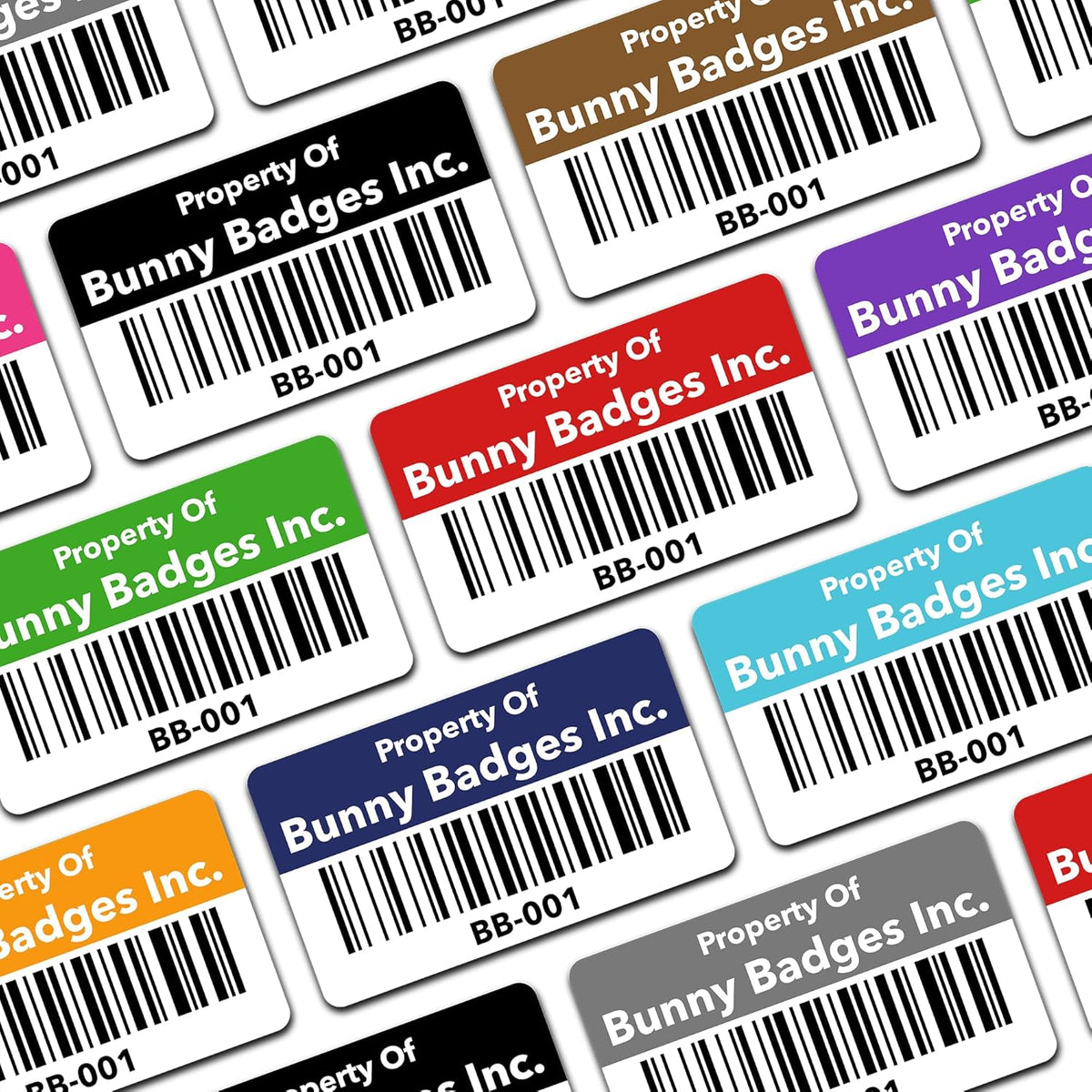 Custom Asset Tags - Asset Labels with Barcodes - 1.2” x 0.7” (100-5000 Labels)