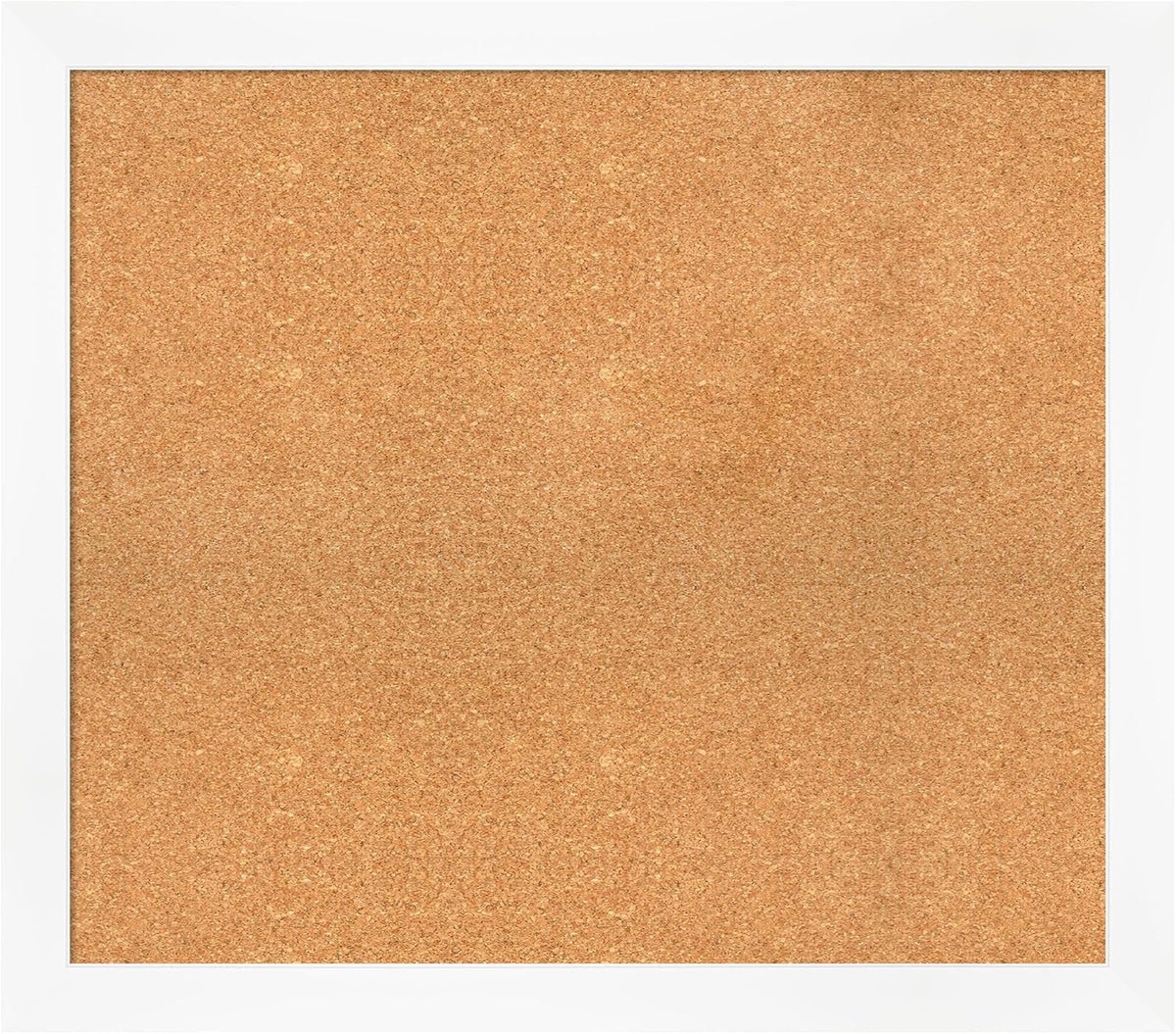 Amanti Art Natural Cork Board for Wall, 29x33 Vision Board with White Frame, Large Corkboard Office Decor for Home Organization, Modern Corkboard Pinboard to Display Items for Home Organization in