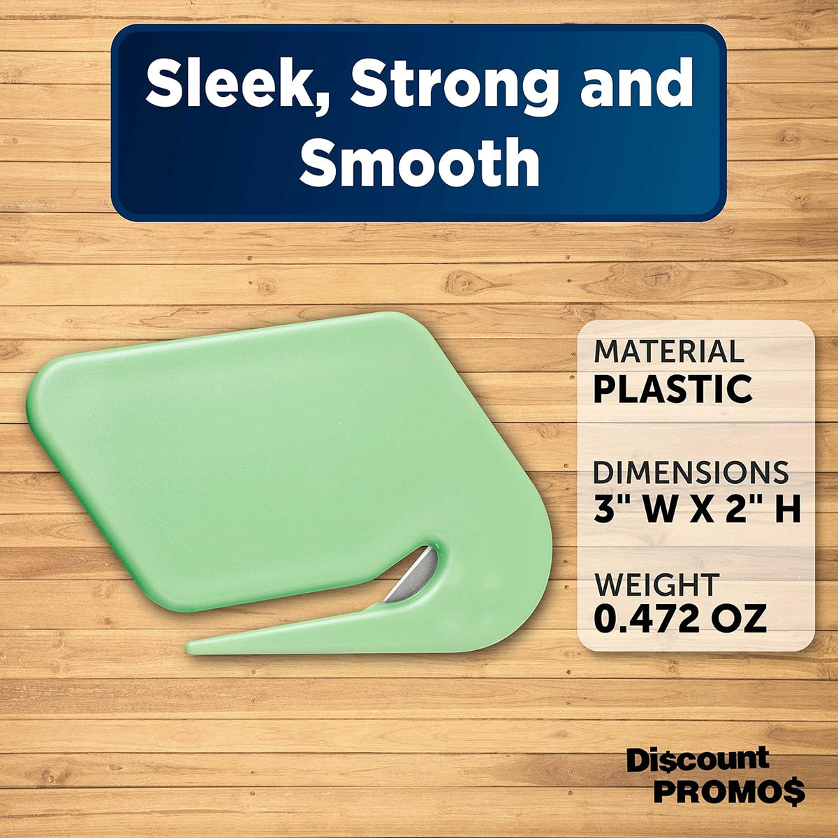 Translucent Plastic Letter Openers Set of 10, Bulk Pack - Perfect for Home or Office - Green