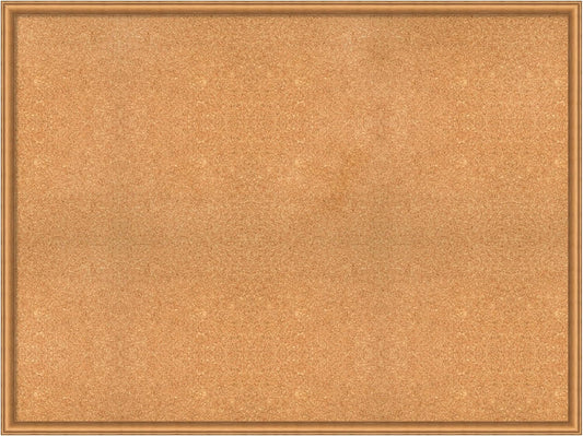 Amanti Art Natural Cork Board for Wall, 36x48 Vision Board with Bronze Frame, Oversize Corkboard Office Decor for Home Organization, Casual Corkboard Pinboard to Display Items for Home Organization