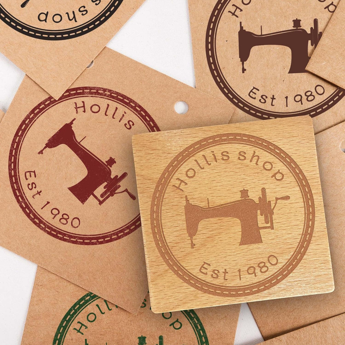 Custom Logo Stamp - Personalized Rubber Stamp - Multiple Size Options Available - Upload Your Logo (1"x1")
