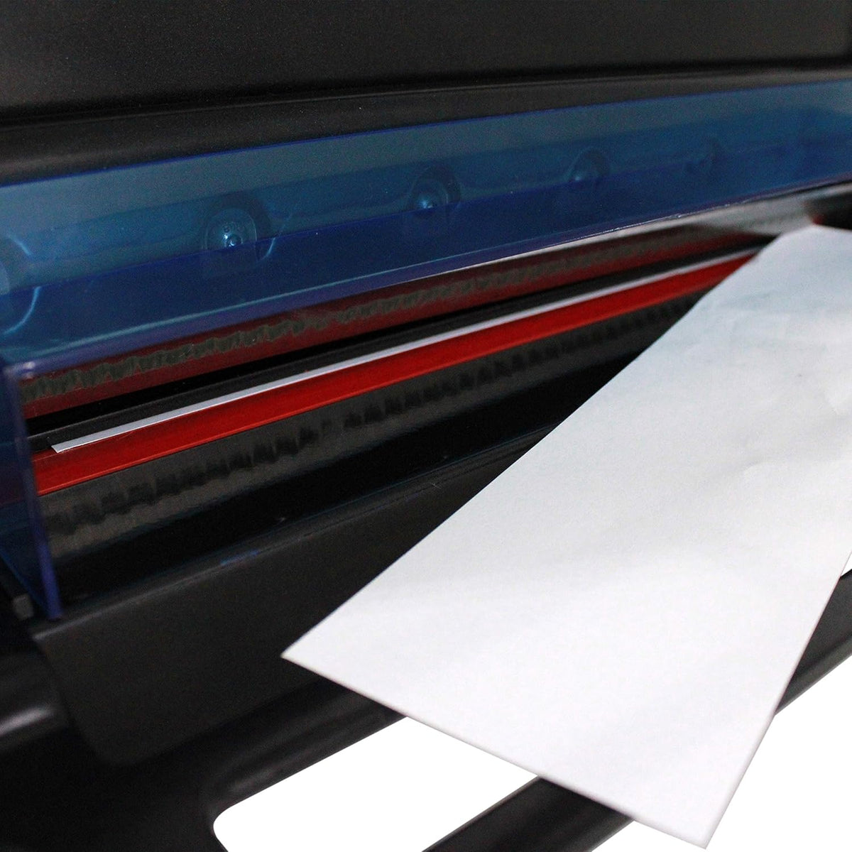 Heavy Duty Guillotine Paper Cutter - 400 Sheets Capacity, A4 12" Stack Paper Trimmer, Steel Base, Black