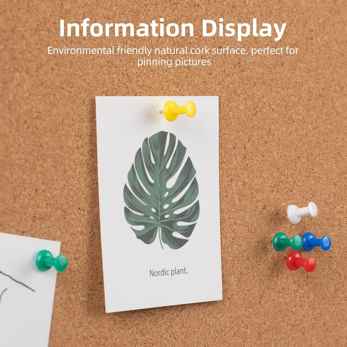 Board2by Extra Large Cork Bulletin Board 72" X 48", Silver Aluminum Framed 6'x4' Corkboard for Wall, Wall Mounted Notice Pin Board with 18 Push Pins for School, Home & Office