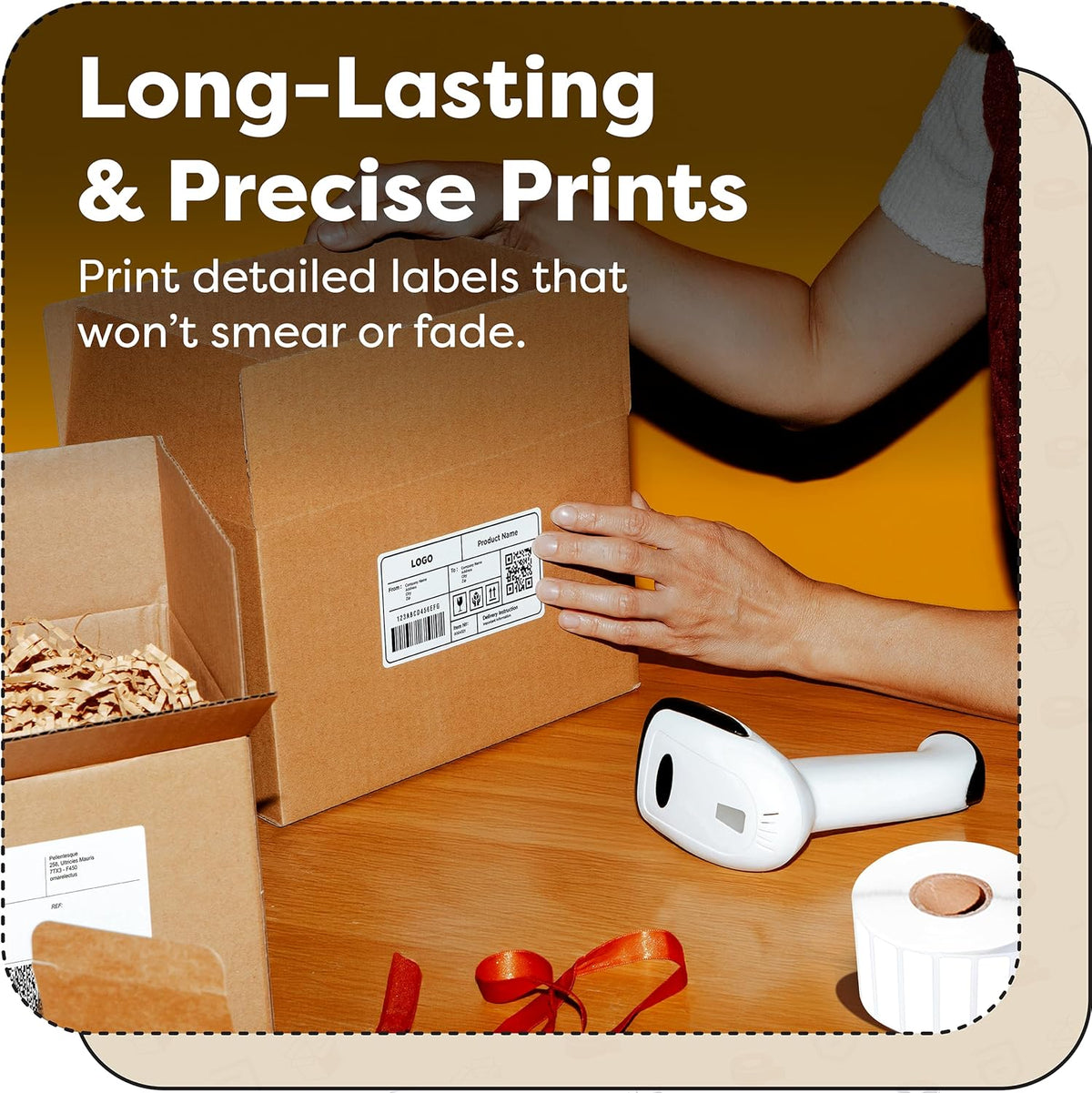 Aegis Adhesives - 3” X 2” Direct Thermal Labels for Shipping, Postage, Perforated & Compatible with Rollo, Zebra, & Other Desktop Label Printers (12 Rolls, 700/Roll)
