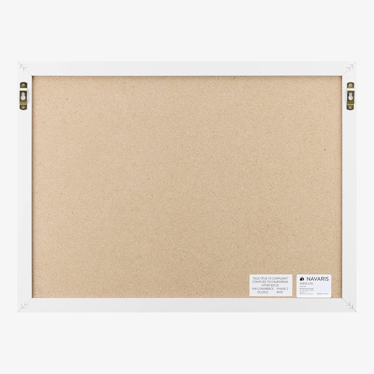 Navaris Framed Linen Bulletin Board - 17 x 23 inches Fabric Jewelry Organizer Pinboard for Wall Memory Memo Pin Board - Pink Linen with White Frame