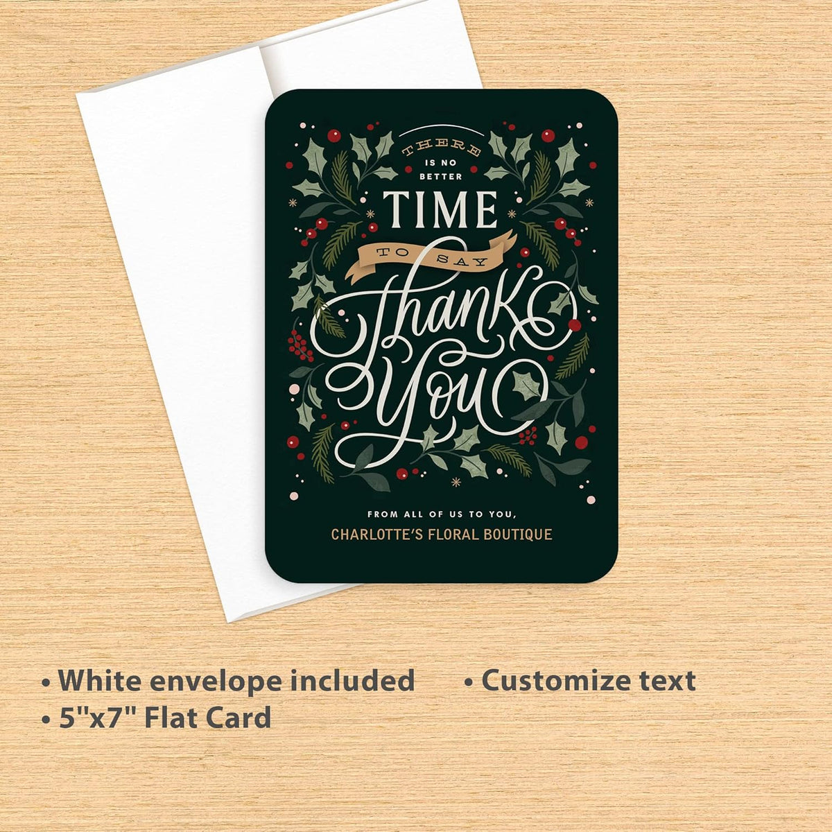 Let's Make Memories Personalized Business Christmas Cards with Envelopes - Premium Quality - 5x7-2025 Holiday Cards & White Envelopes - No Better Time - 25 ct