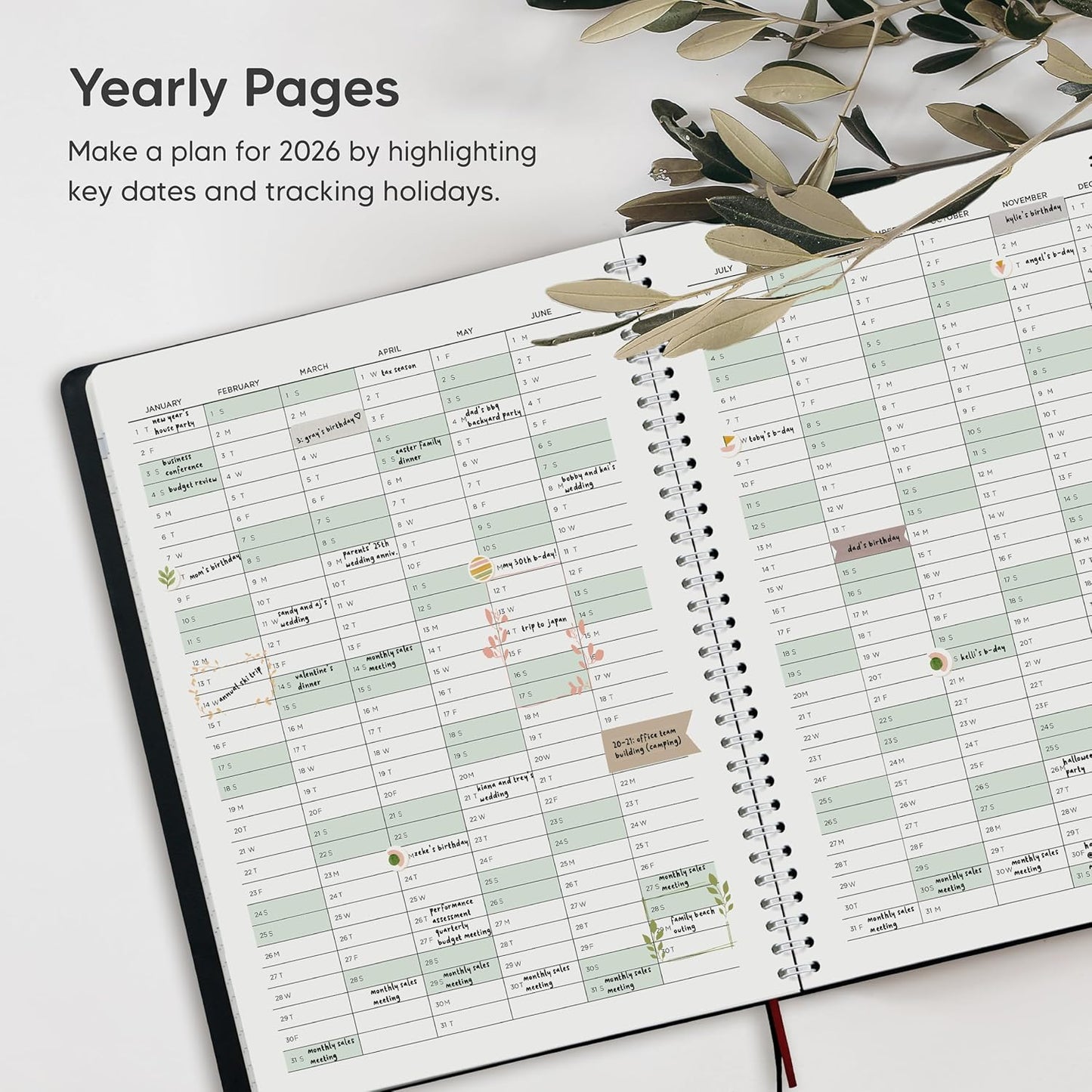 2026 Planner Weekly and Monthly – Hourly Appointment Book 2026 – Softcover, Twin-Wire Binding – Teacher Planner, Simple Design for Productivity – 8.5 x 11