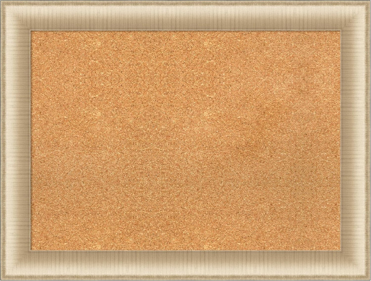 Amanti Art Natural Cork Board for Wall, 25x33 Vision Board with Gold Frame, Medium Corkboard Office Decor for Home Organization, Casual Corkboard Pinboard to display items for home organization