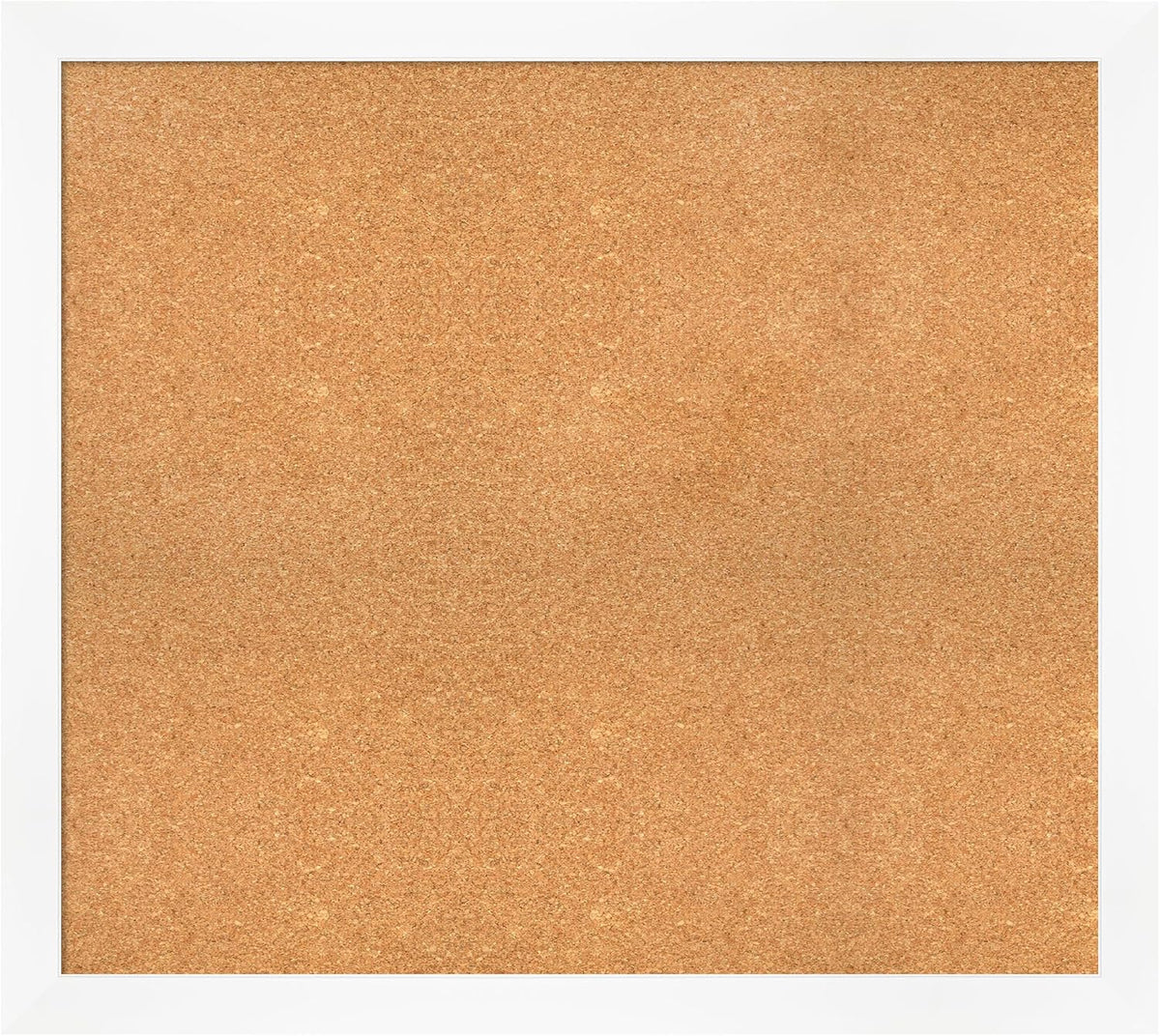 Amanti Art Natural Cork Board for Wall, 33x37 Vision Board with White Frame, Large Corkboard Office Decor for Home Organization, Modern Corkboard Pinboard to Display Items for Home Organization in
