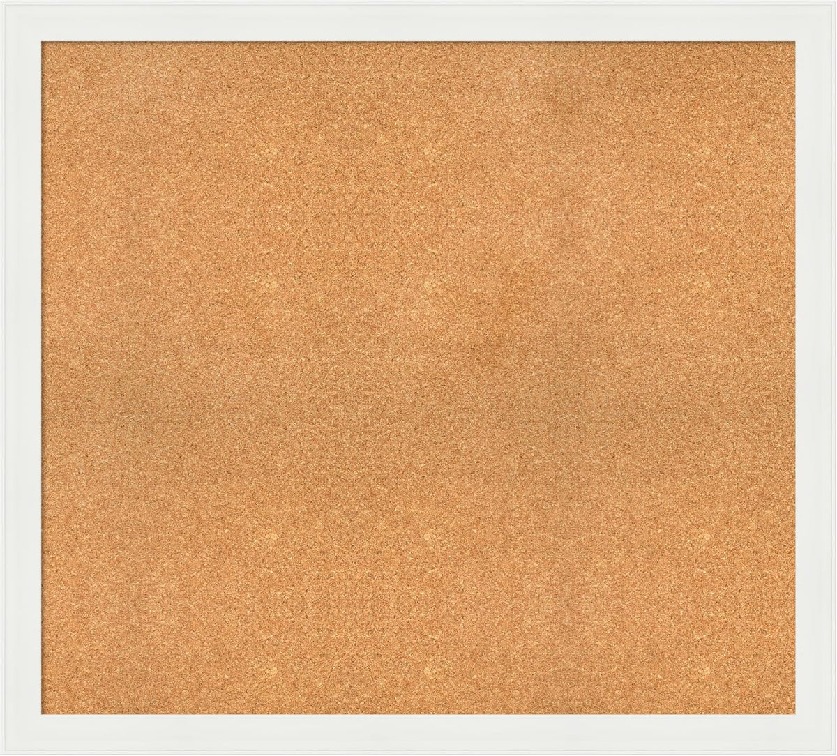 Amanti Art Natural Cork Board for Wall, 37x41 Vision Board with White Frame, Oversize Corkboard Office Decor for Home Organization, Casual Corkboard Pinboard to Display Items for Home Organization in
