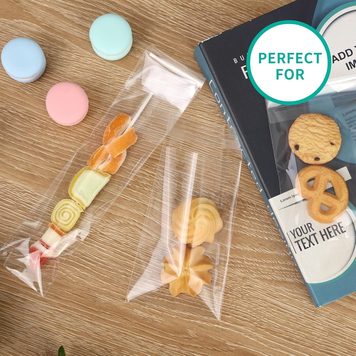 iMailer - 1000 Pack - 3" x 5" Cellophane Treat Bags Self Sealing- Small Plastic Poly Bags for Bakery, Cookies, Party Favors, Jewelry, Photo
