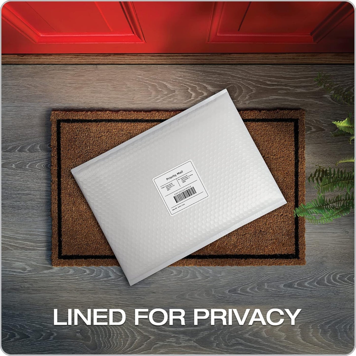 Quality Park Large Bubble Mailers, 10.5 x 16 Inch, White Poly Mailers, Padded Envelopes, Water Resistant, Self Seal Closure, 25 Per Box (QUA85925)