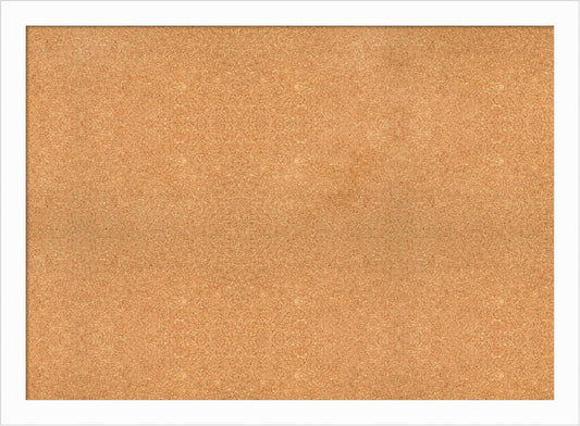 Amanti Art Natural Cork Board for Wall, 33x45 Vision Board with White Frame, Oversize Corkboard Office Decor for Home Organization, Casual Corkboard Pinboard to Display Items for Home Organization in