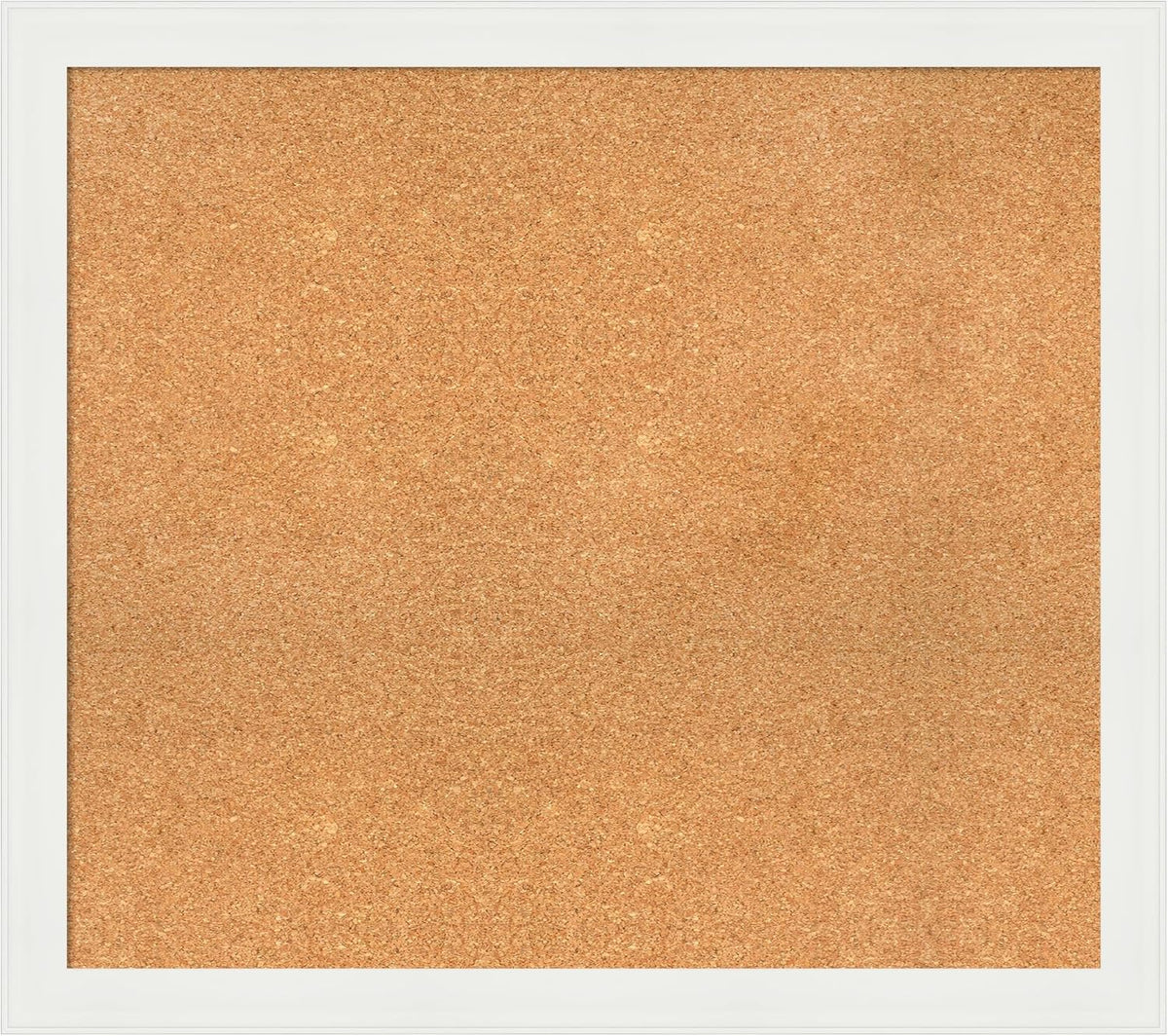 Amanti Art Natural Cork Board for Wall, 31x35 Vision Board with White Frame, Large Corkboard Office Decor for Home Organization, Casual Corkboard Pinboard to Display Items for Home Organization in