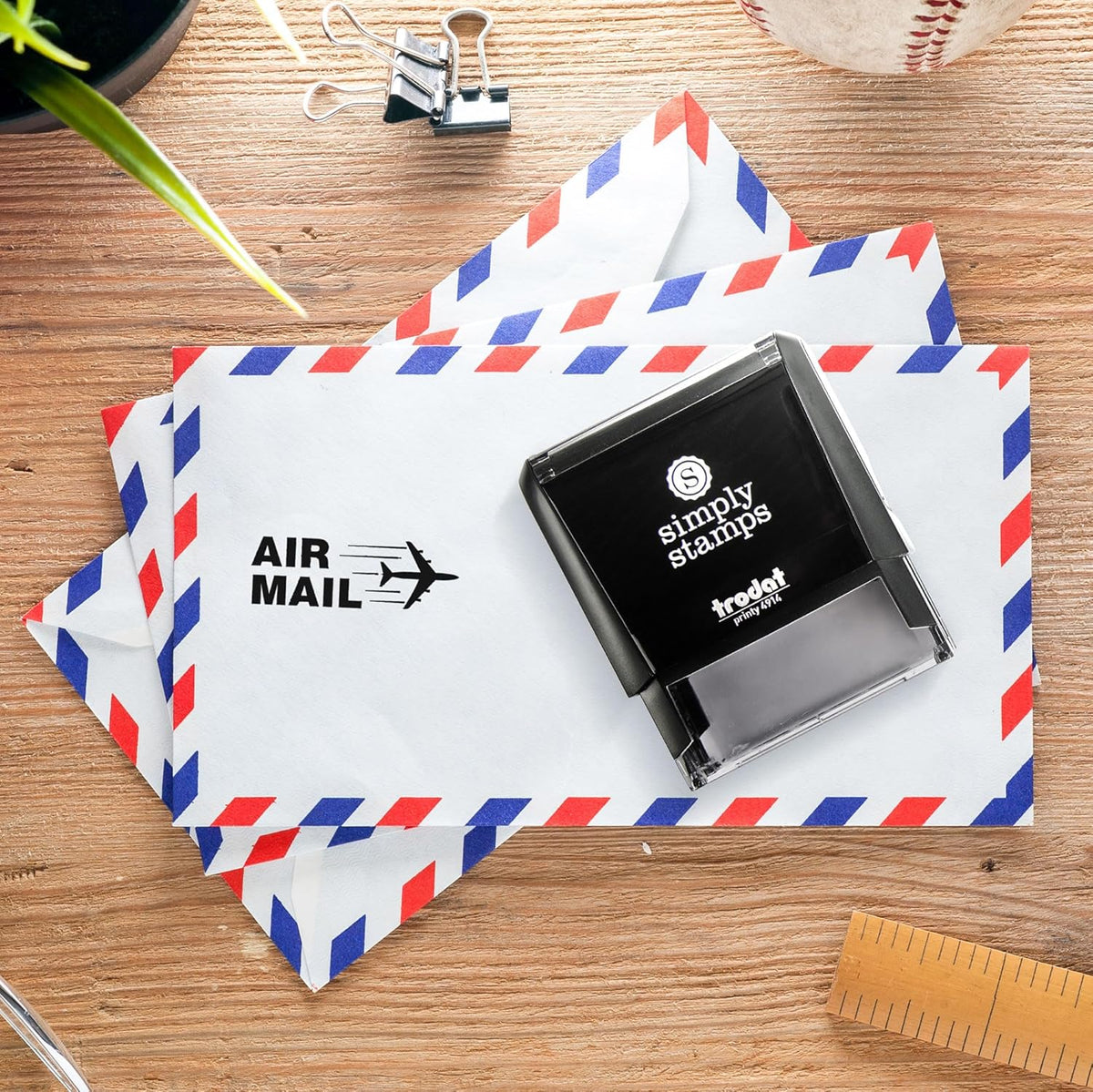 Air Mail Office Stamp | 4 Different Sizes | 20 Designs | Multiple Color Options | Perfect for Quick Validation of Office Documents (Air Mail, Xtra Large)